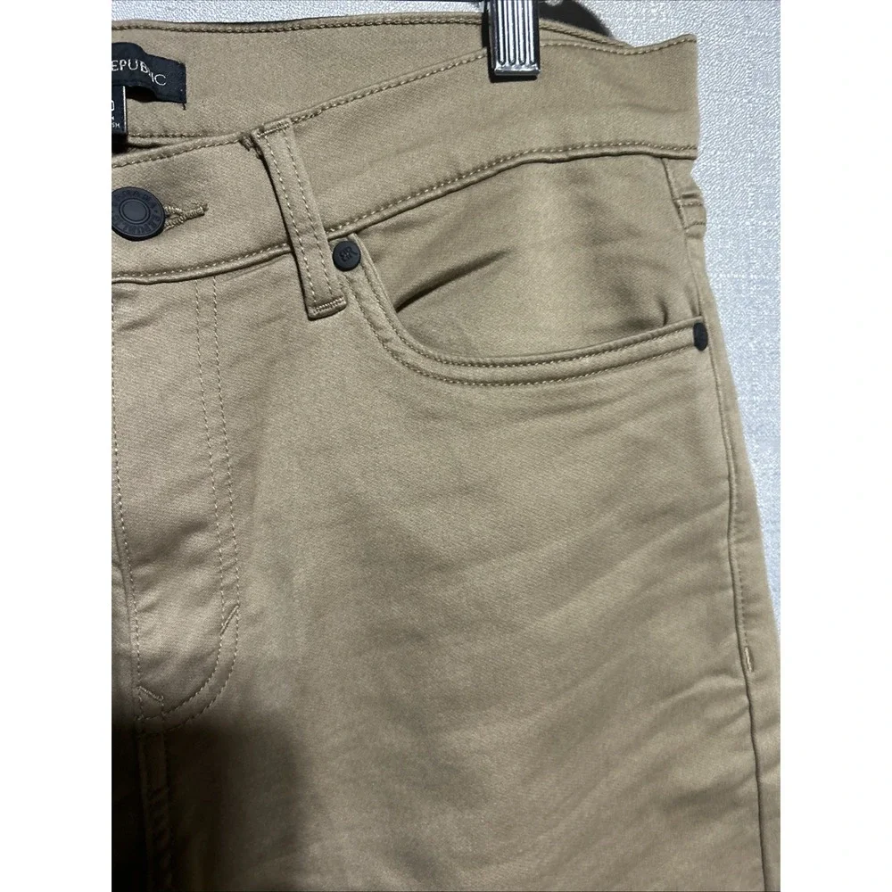 Banana Republic Men's 5 Pocket Pant Stretch‎ Cotton Slim Straight Fit TAN 30x30